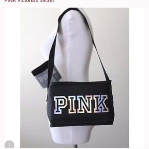 VS Pink Black Silver Cooler & Coozie Set